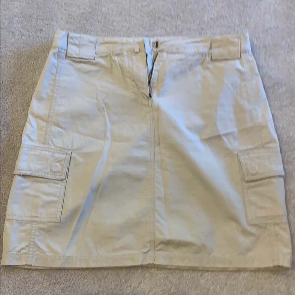 Jcrew cotton, khaki pencil skirt